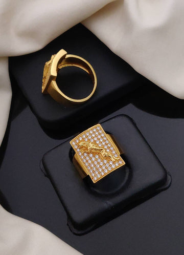 1 Gram Gold Plated Glamorous Design Ring-55