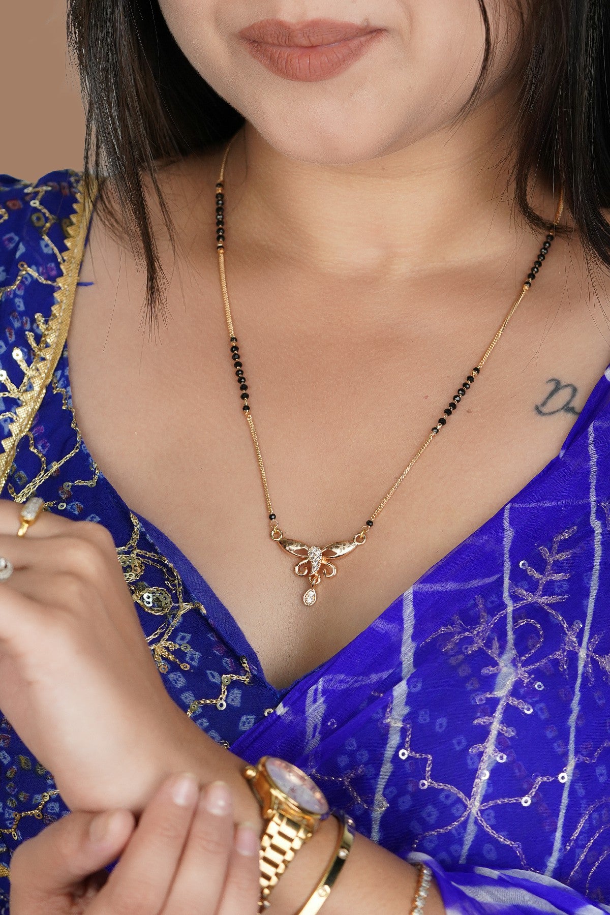 Delicate Butterfly Diamond Mangalsutra