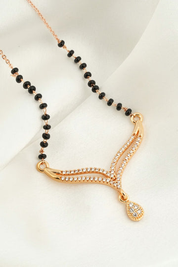 Symbolic V Shape Diamond Mangalsutra Diamond