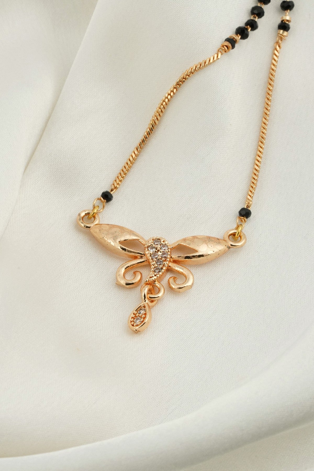 Delicate Butterfly Diamond Mangalsutra