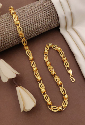 1 Gram Gold Plated Heavy Ultimate Pattern Chain for Men