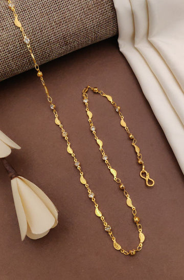 New Stylish & Fancy Exclusive Diamond Micro Gold Plated Chain
