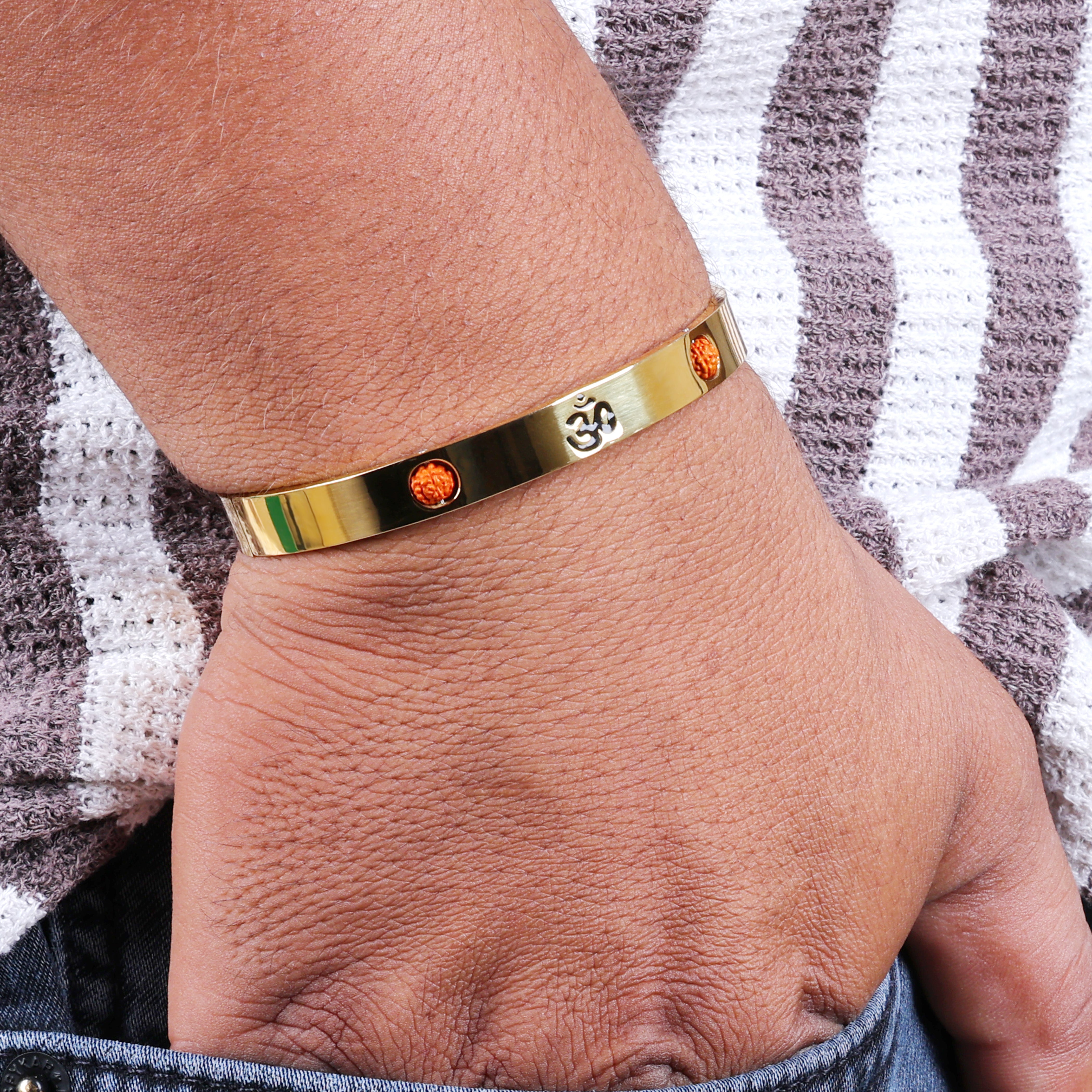 Om Rudraksha Kada Bracelet