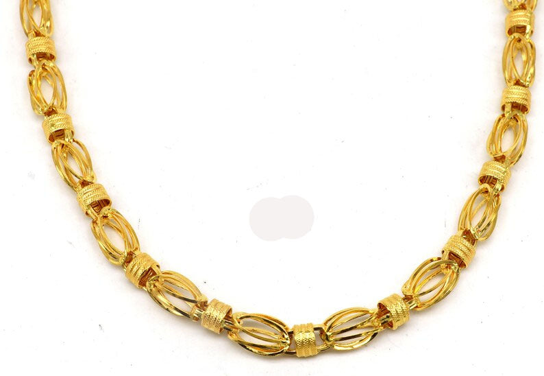 1 Gram Gold Plated Heavy Ultimate Pattern Chain for Men