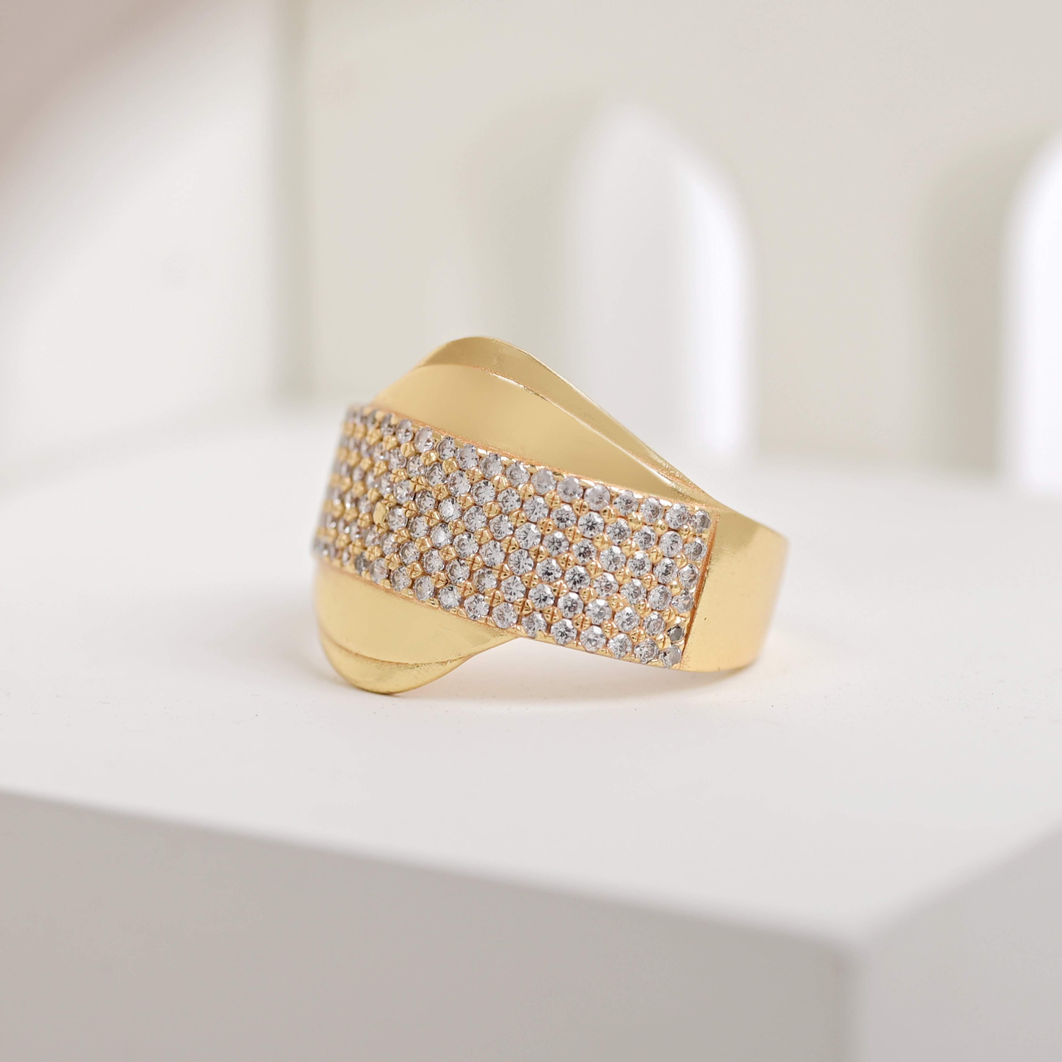 1 Gram Gold Plated Glamorous Design Ring-50