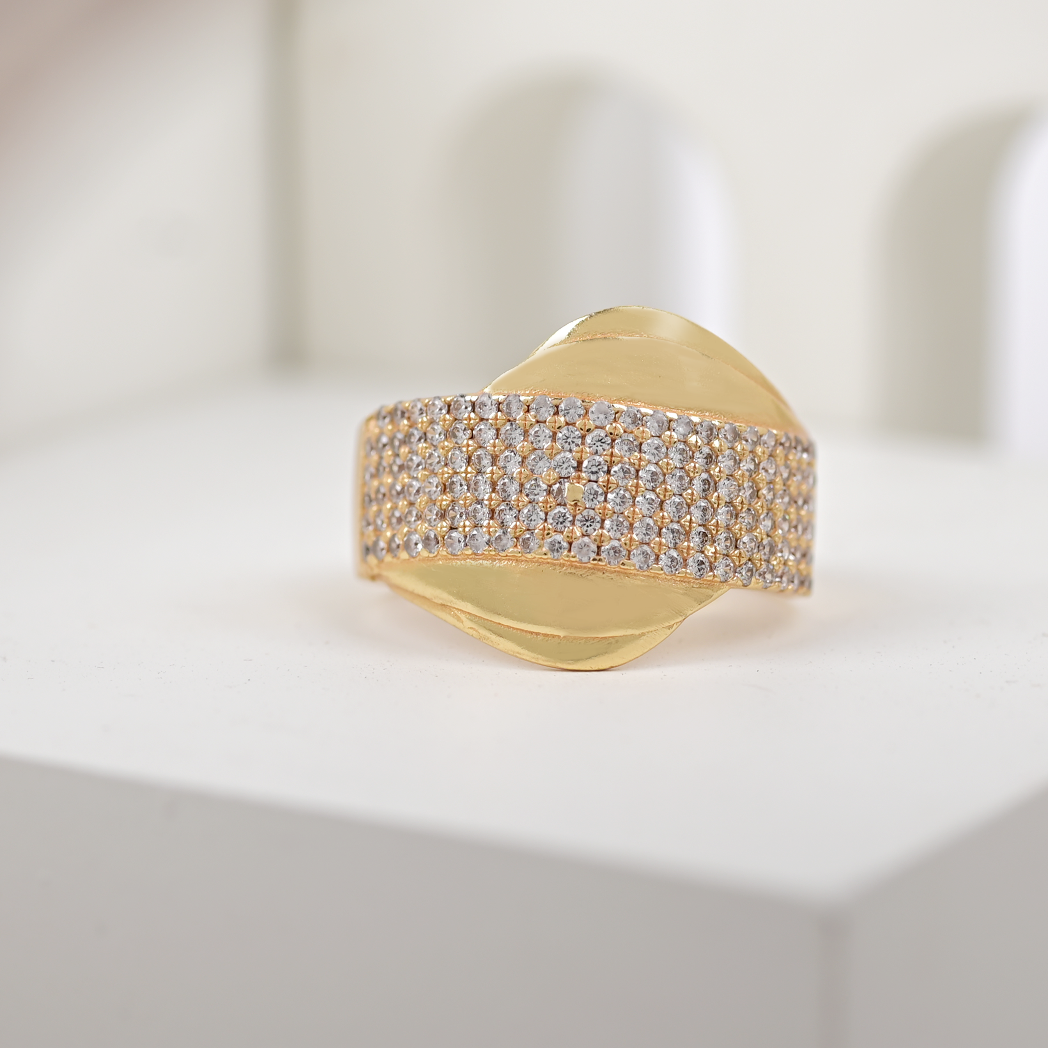 1 Gram Gold Plated Glamorous Design Ring-50