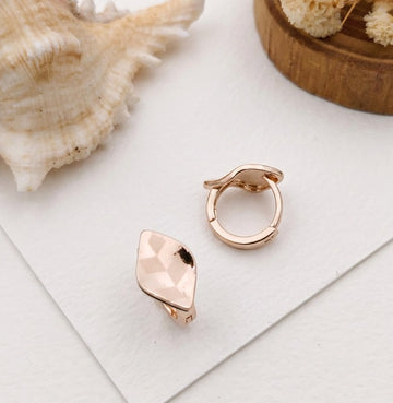Minimalist Rose Gold Plated Small Hoop Earrings - Daily Wear Accessory