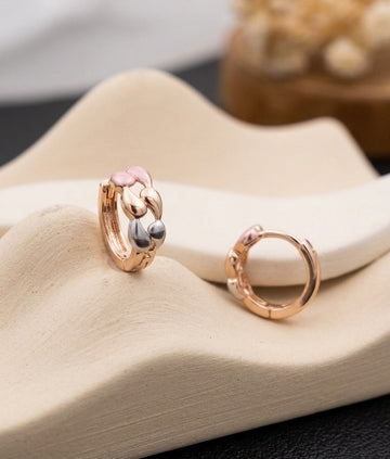 Elegant Multi-Tone Minimalist Huggie Hoop Earrings for Women