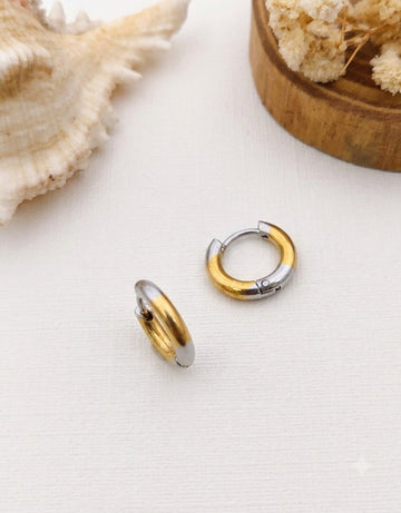 Premium Finish Gold and Silver Combo Huggie Hoops – Modern Accessory