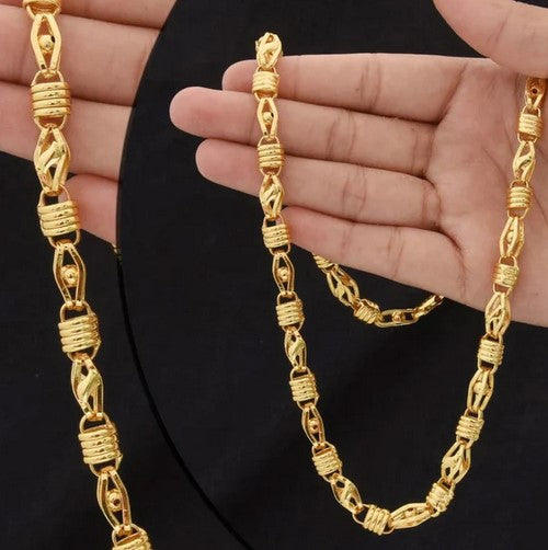 3d - Ball Exquisite Design High-Quality Gold Plated Chain For Men