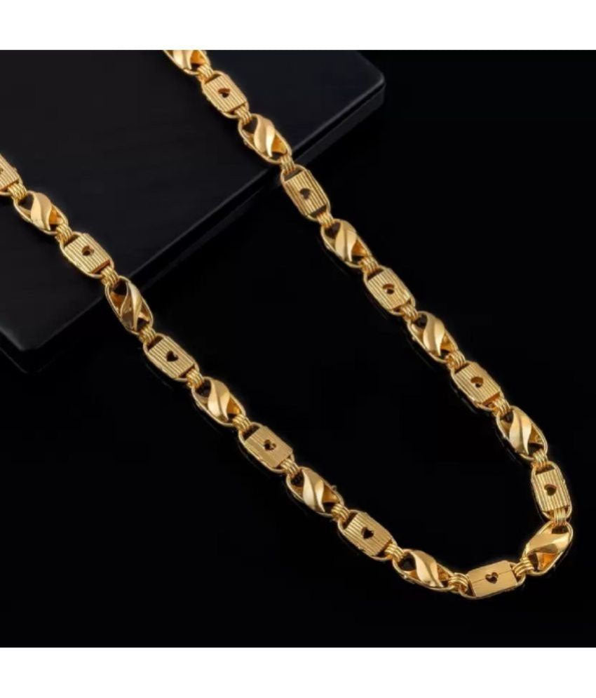 Kohli Etched Design High-Quality Gold Plated Chain For Men