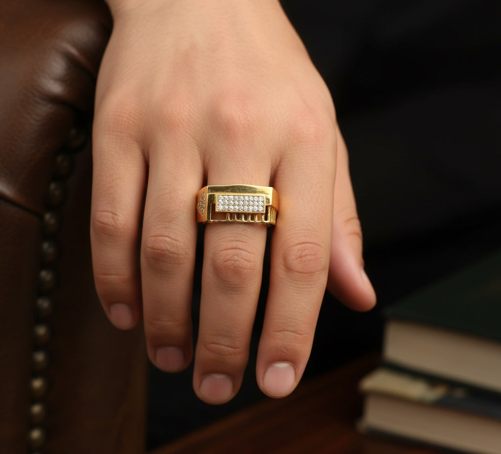 1 Gram Gold Plated Glamorous Design Ring-72