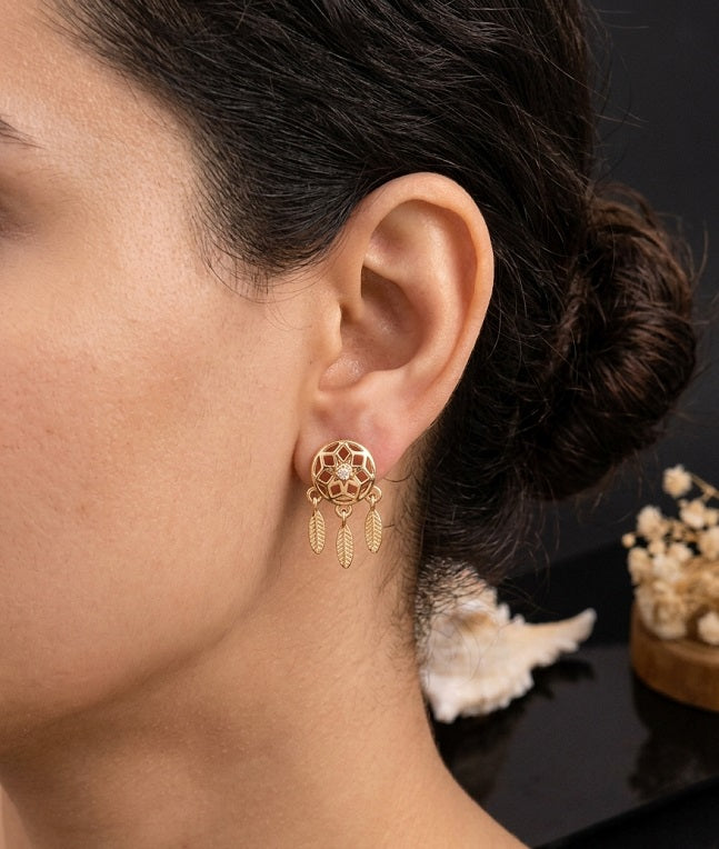 Bohemian Style Leaf Dangle Earrings – Trendy Fashion Accessory for Women