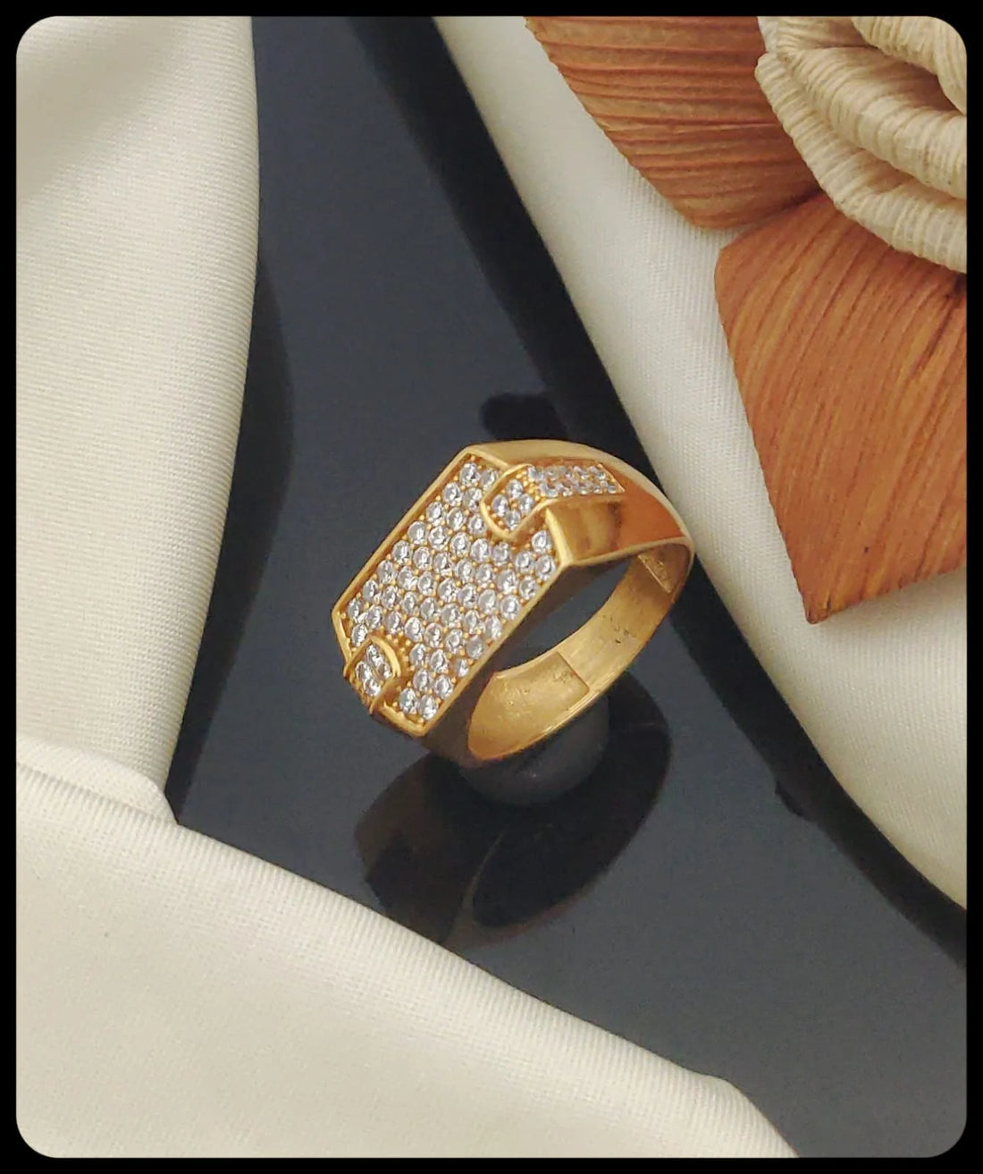 1 Gram Gold Plated Glamorous Design Ring-54