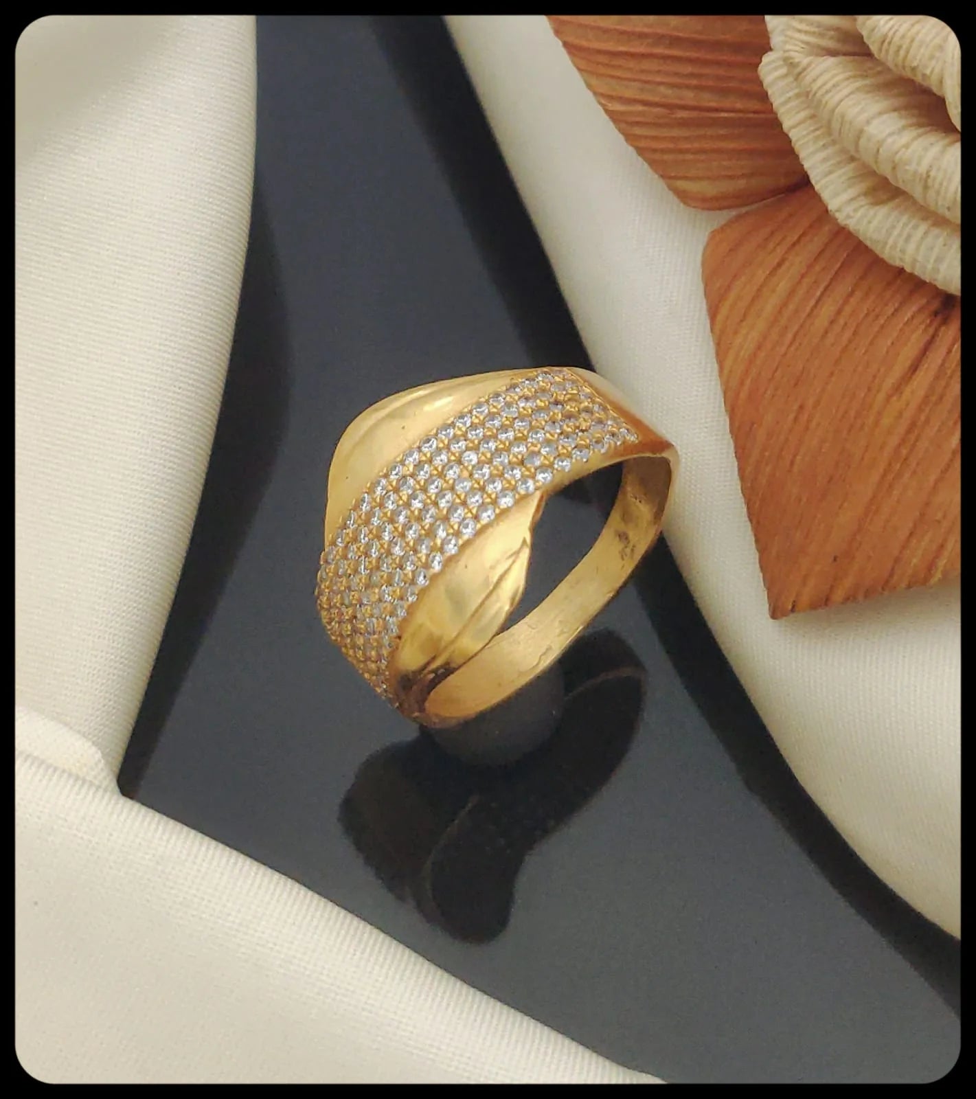 1 Gram Gold Plated Glamorous Design Ring-50