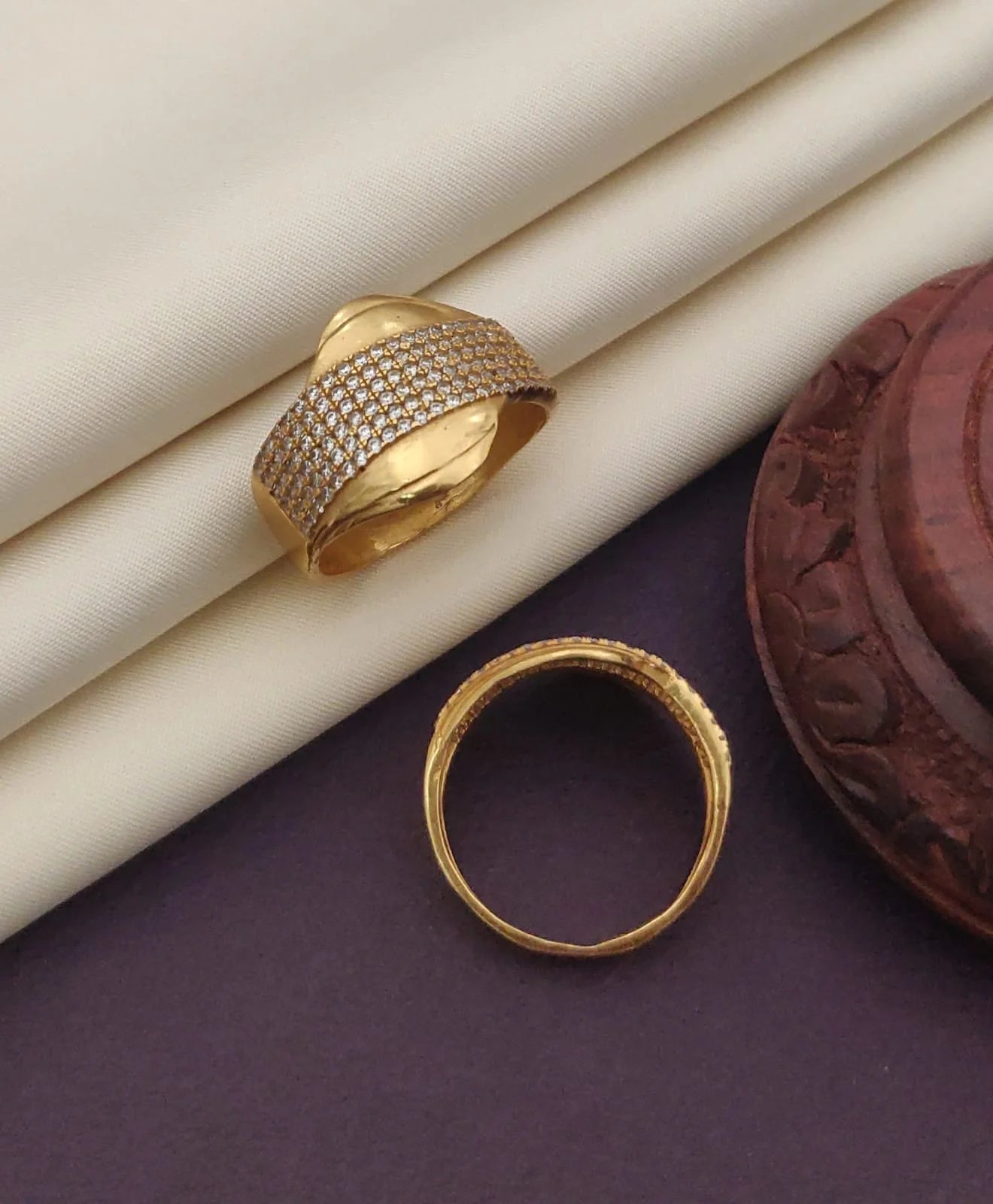 1 Gram Gold Plated Glamorous Design Ring-50