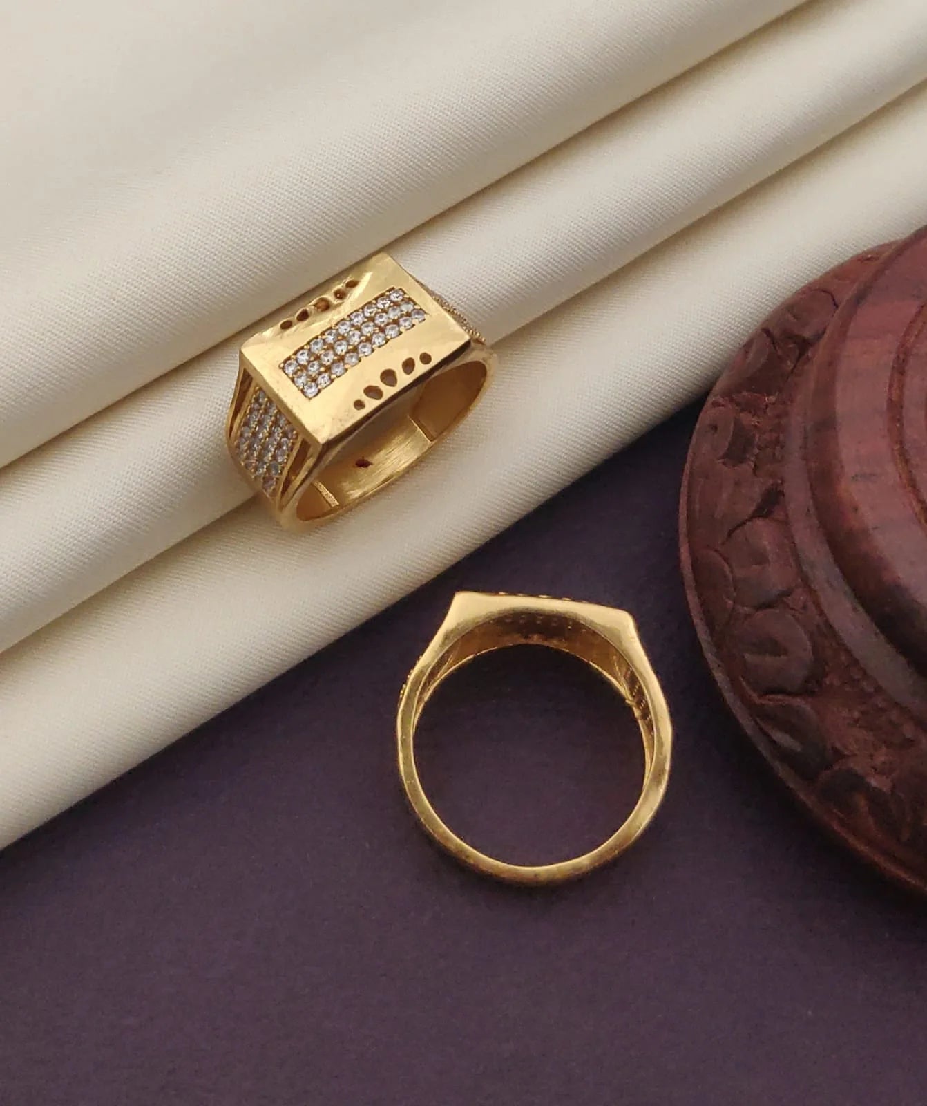 1 Gram Gold Plated Glamorous Design Ring-43