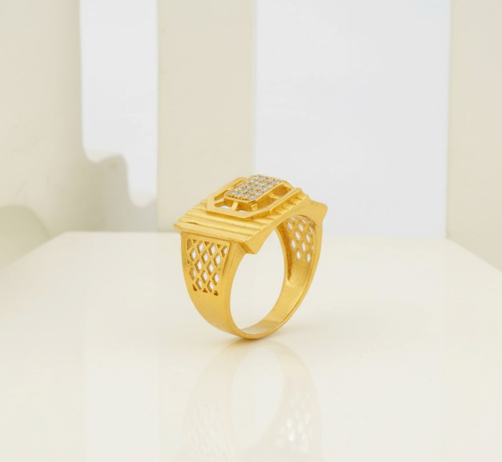 1 Gram Gold Plated Glamorous Design Ring-73