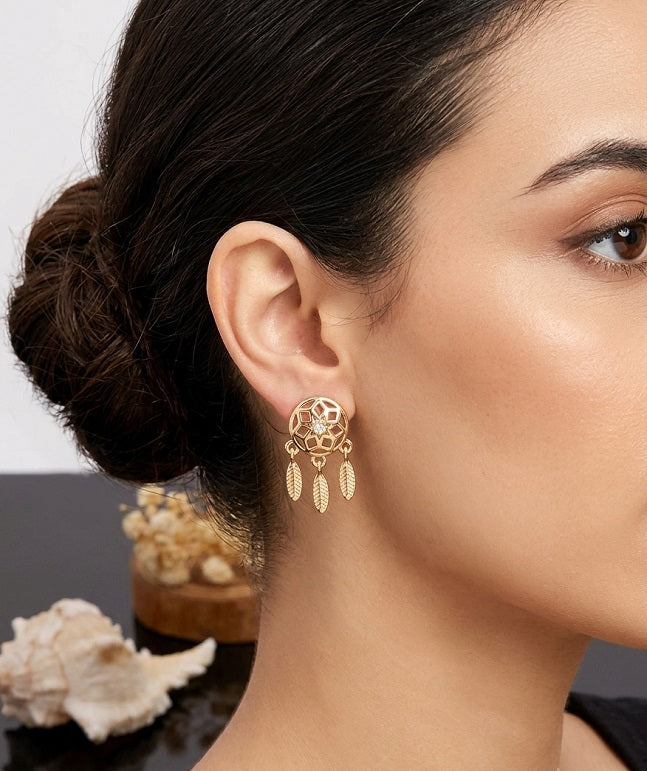 Bohemian Style Leaf Dangle Earrings – Trendy Fashion Accessory for Women