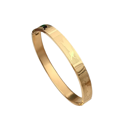 Gold Plated Jaguar Kada Bracelet