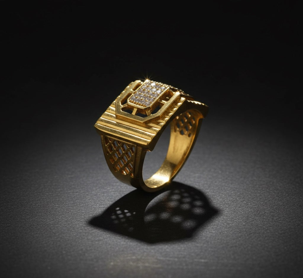 1 Gram Gold Plated Glamorous Design Ring-73