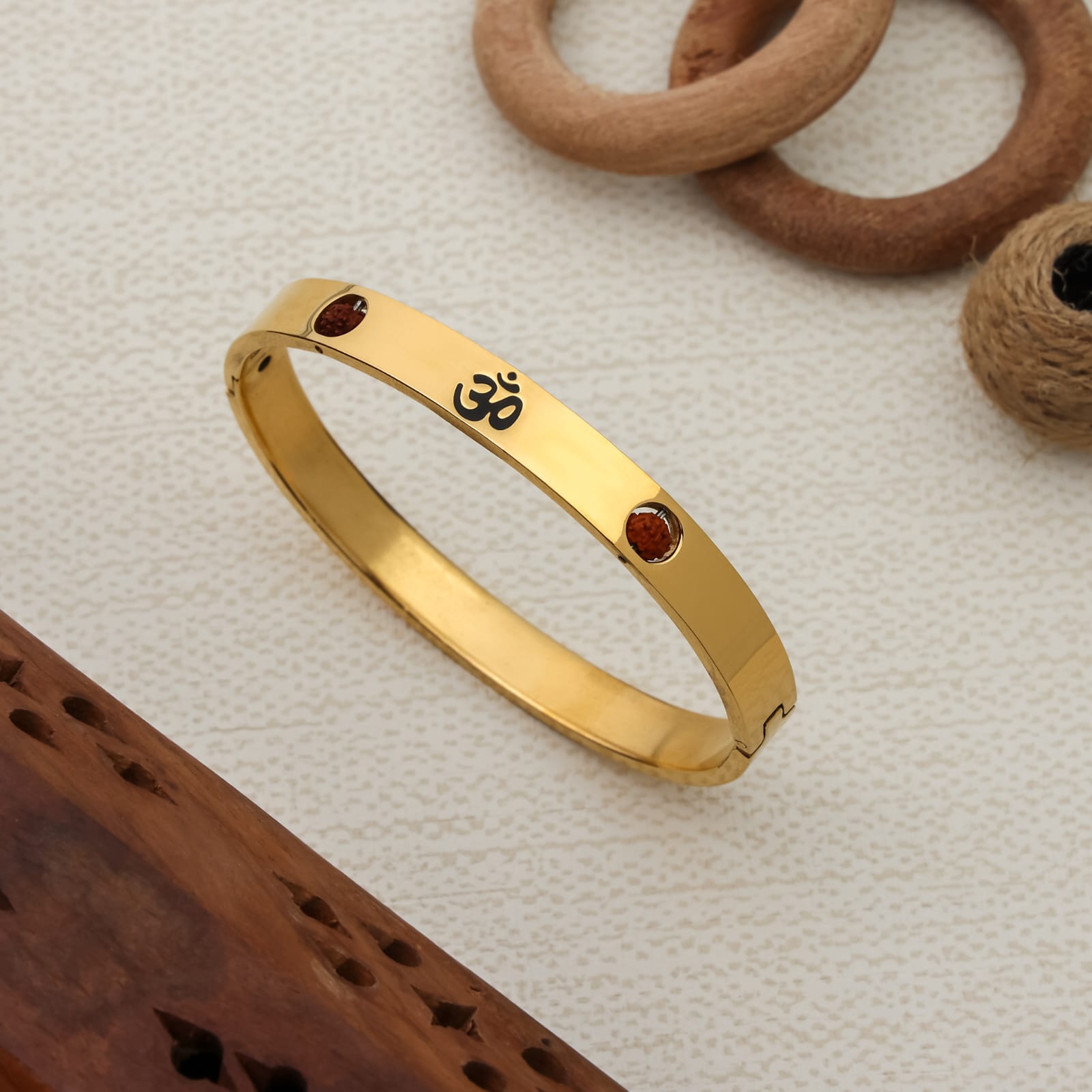 Om Rudraksha Kada Bracelet