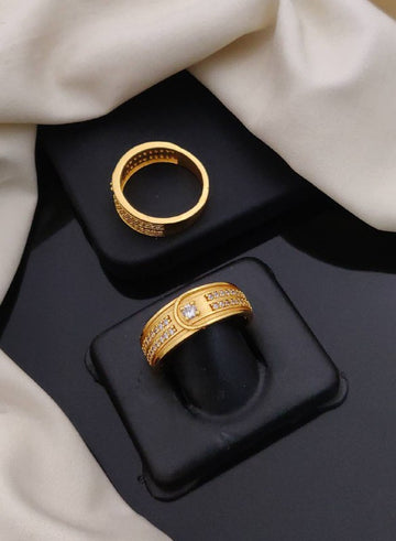 1 Gram Gold Plated Glamorous Design Ring-58