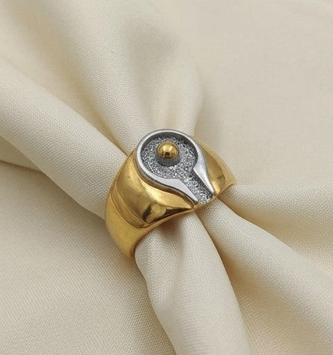 Divine Mahadev Signature Ring – Handcrafted Gold & Silver Shivalingam Design Ring