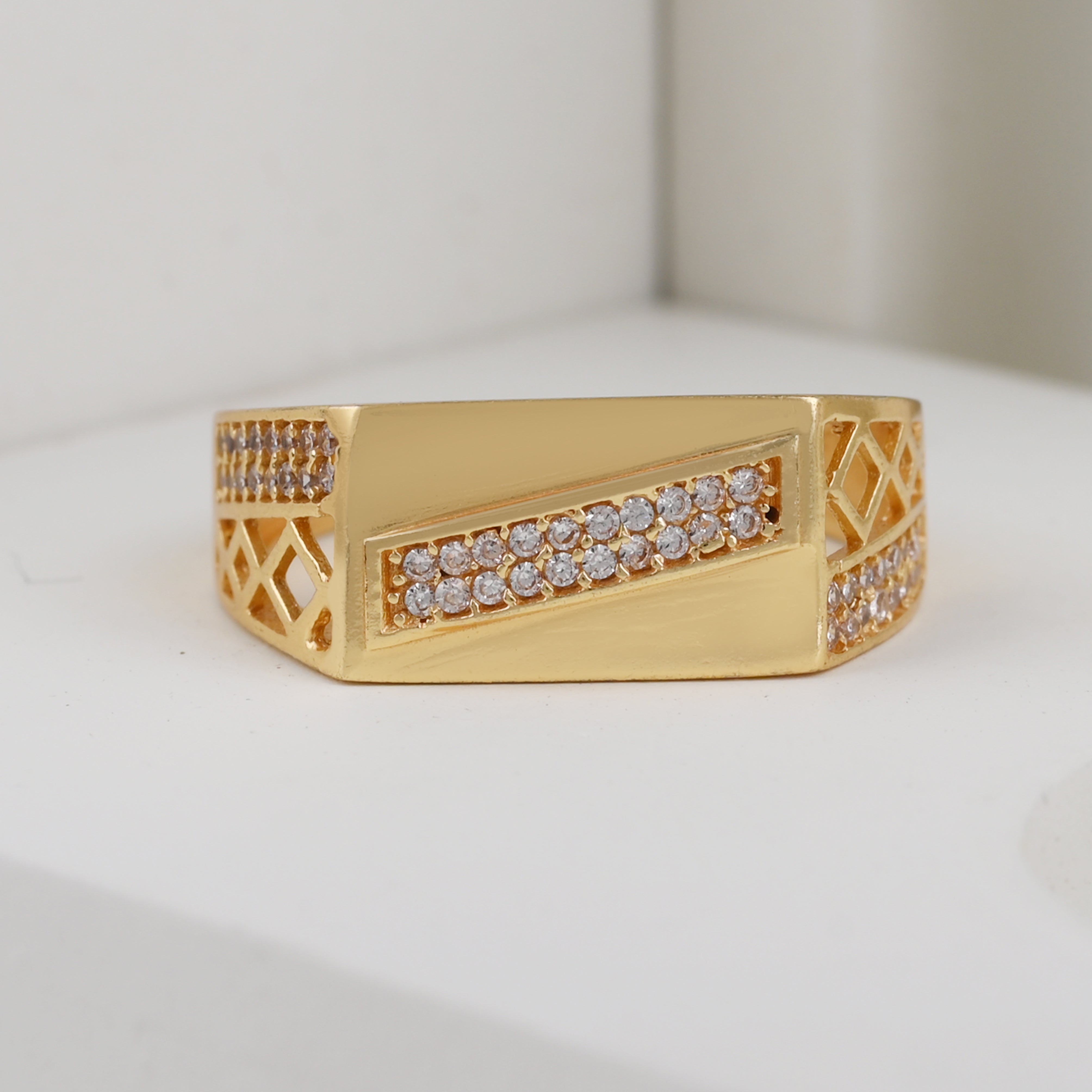 1 Gram Gold Plated Glamorous Design Ring-35