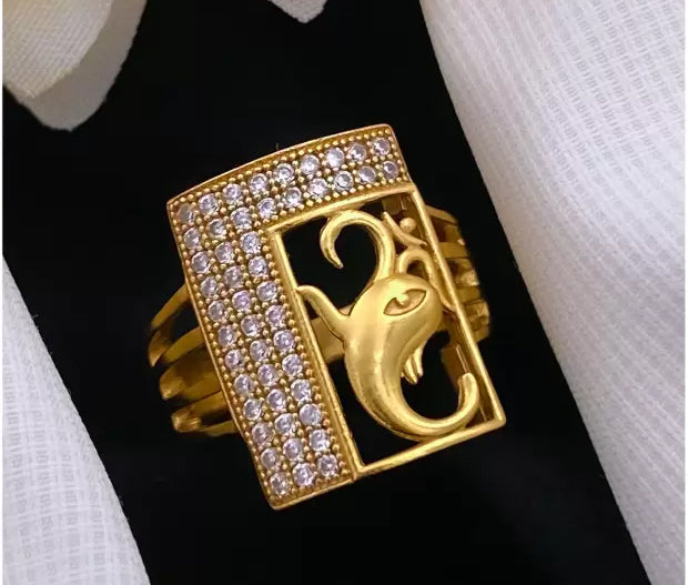 1 Gram Gold Plated Glamorous Design Ring-69