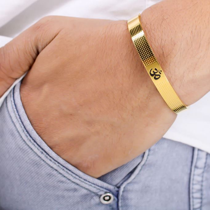 Om Crest Band Bracelet Kada