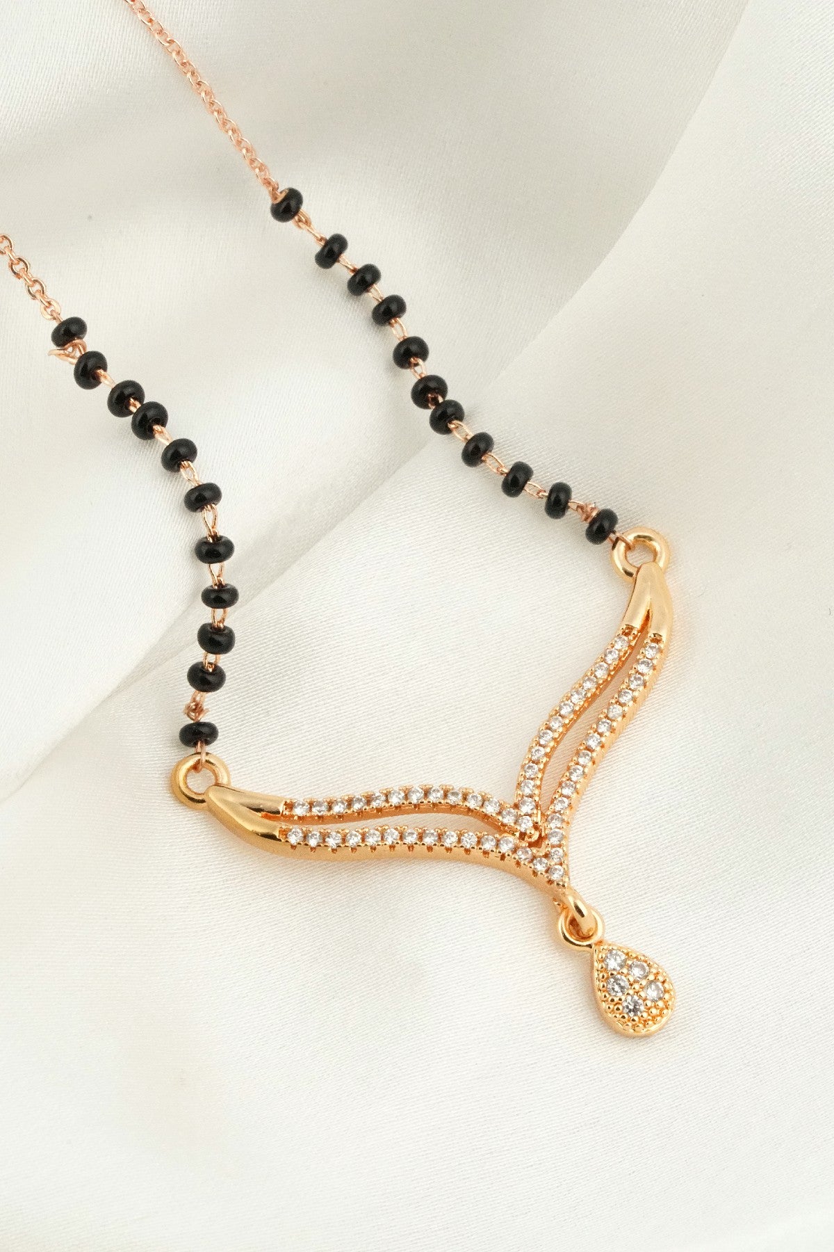 Symbolic V Shape Diamond Mangalsutra Diamond