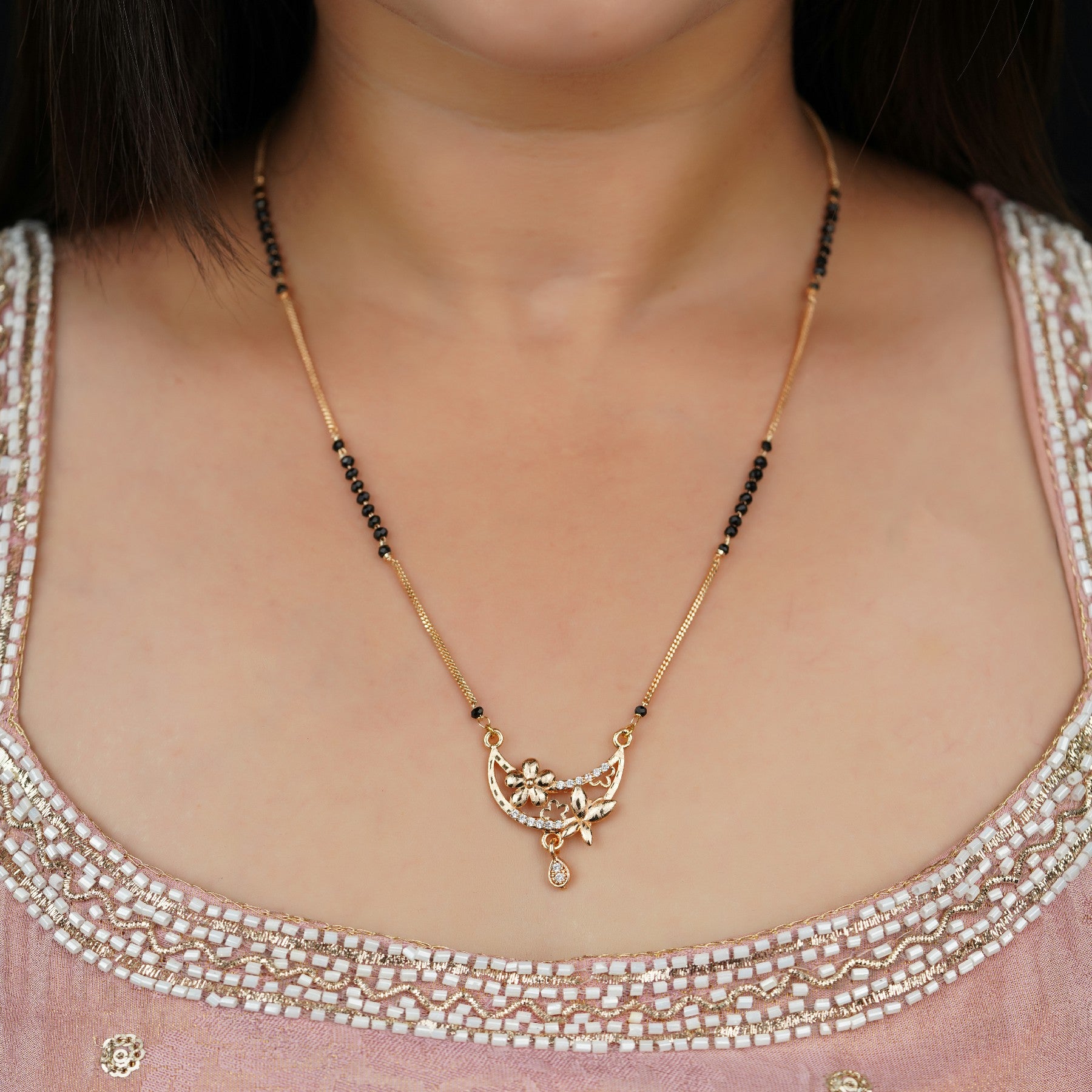 Floral Elegance Mangalsutra