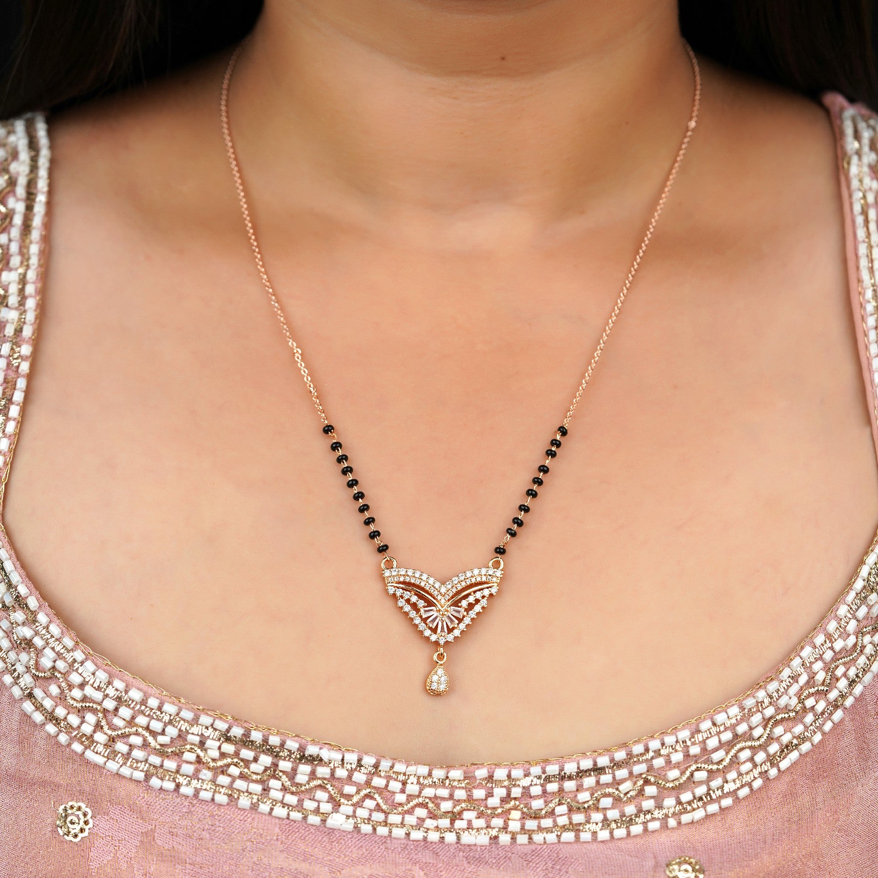 Imperial Floral Diamond Mangalsutra