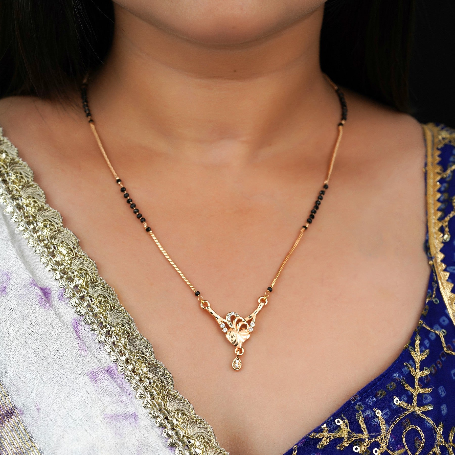 18 Inch one gram gold-plated Mangalsutra