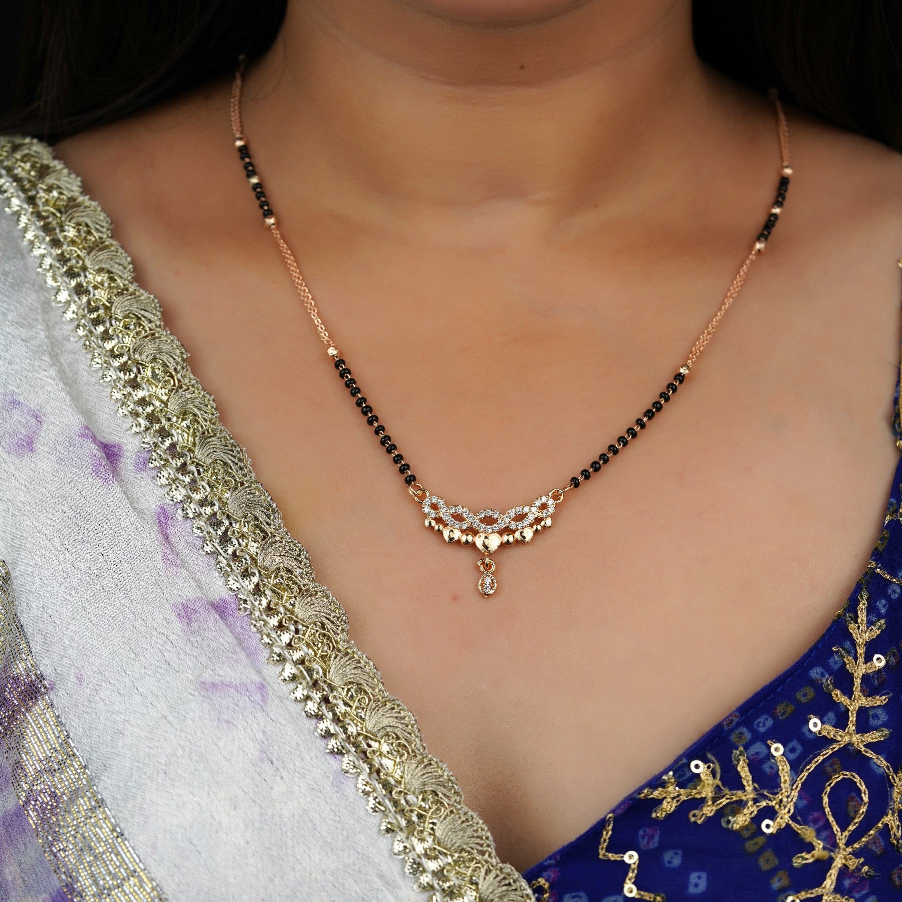 Radial Shimmer Diamond Mangalsutra