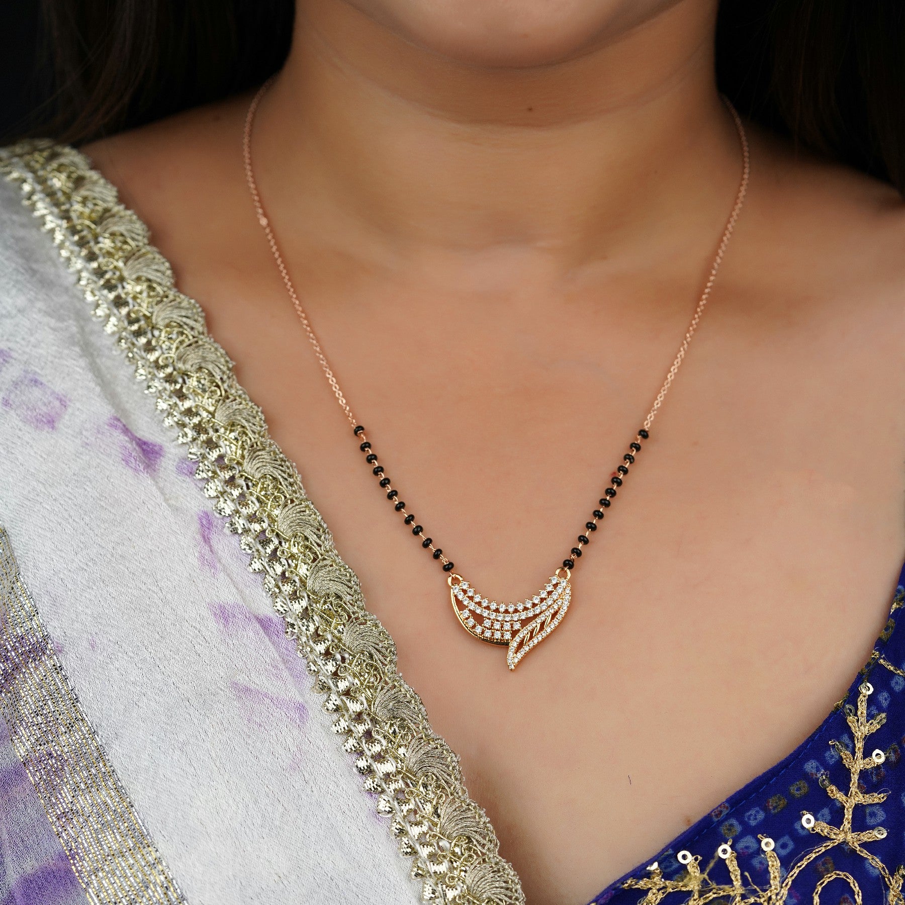 Whispering Waves Gold and Diamond Mangalsutra