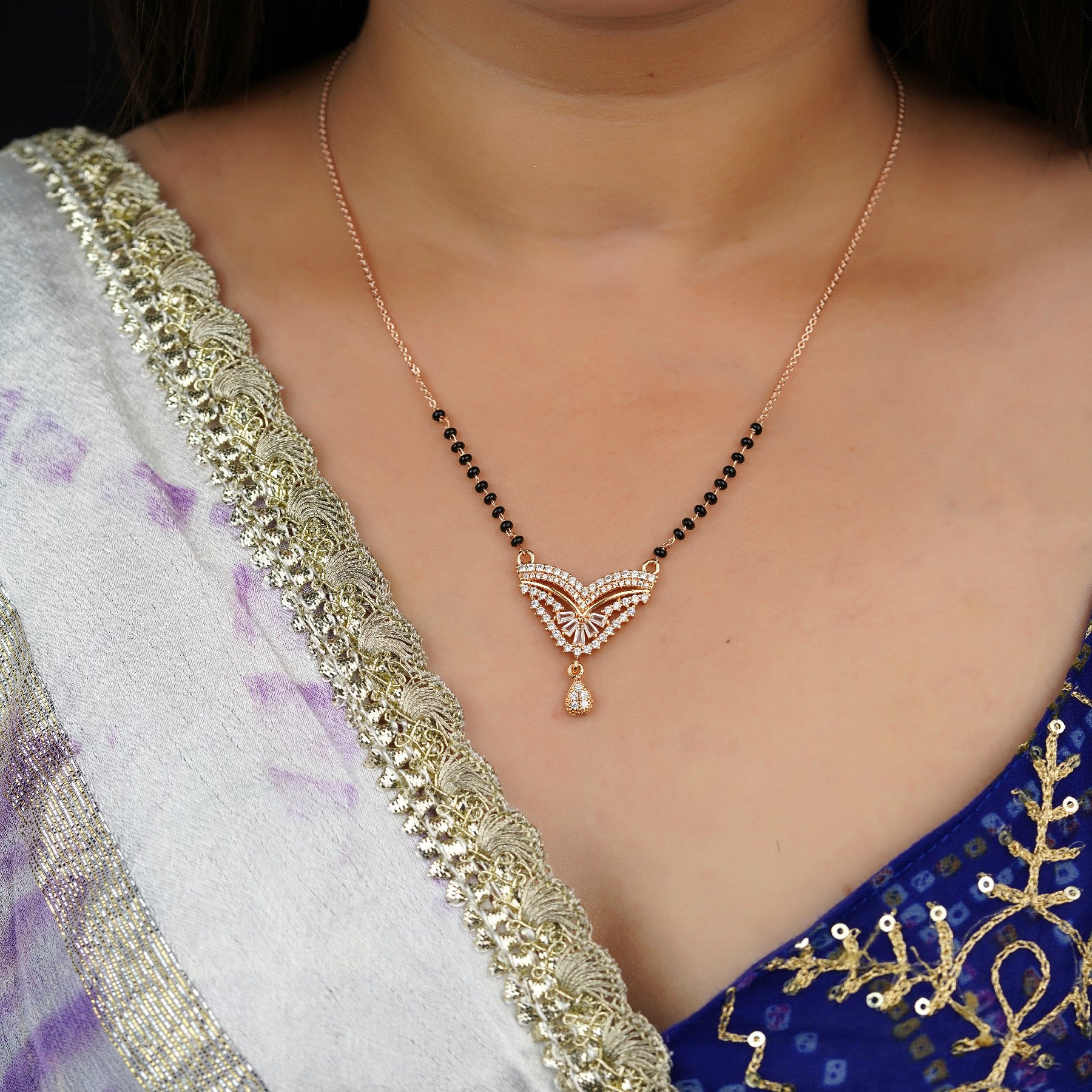 Imperial Floral Diamond Mangalsutra