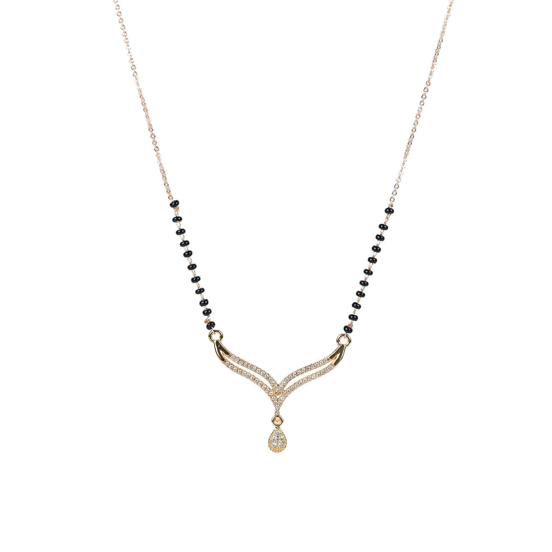 Symbolic V Shape Diamond Mangalsutra Diamond