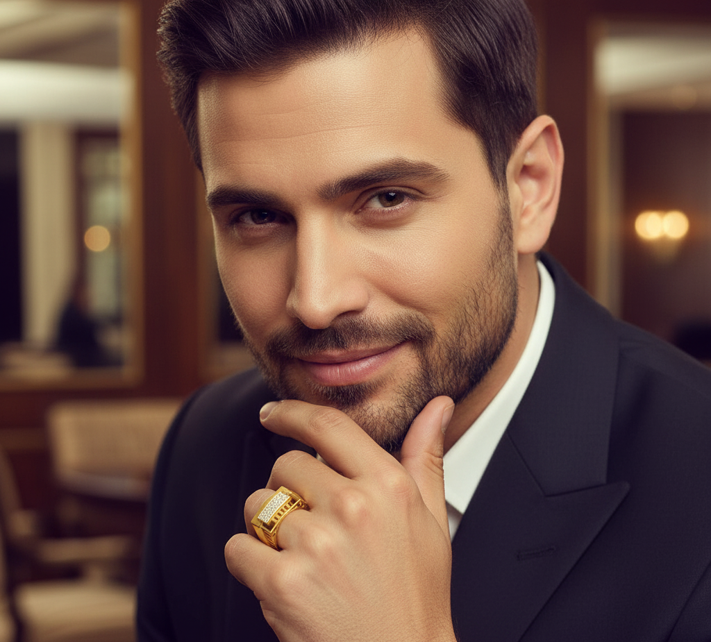 1 Gram Gold Plated Glamorous Design Ring-72