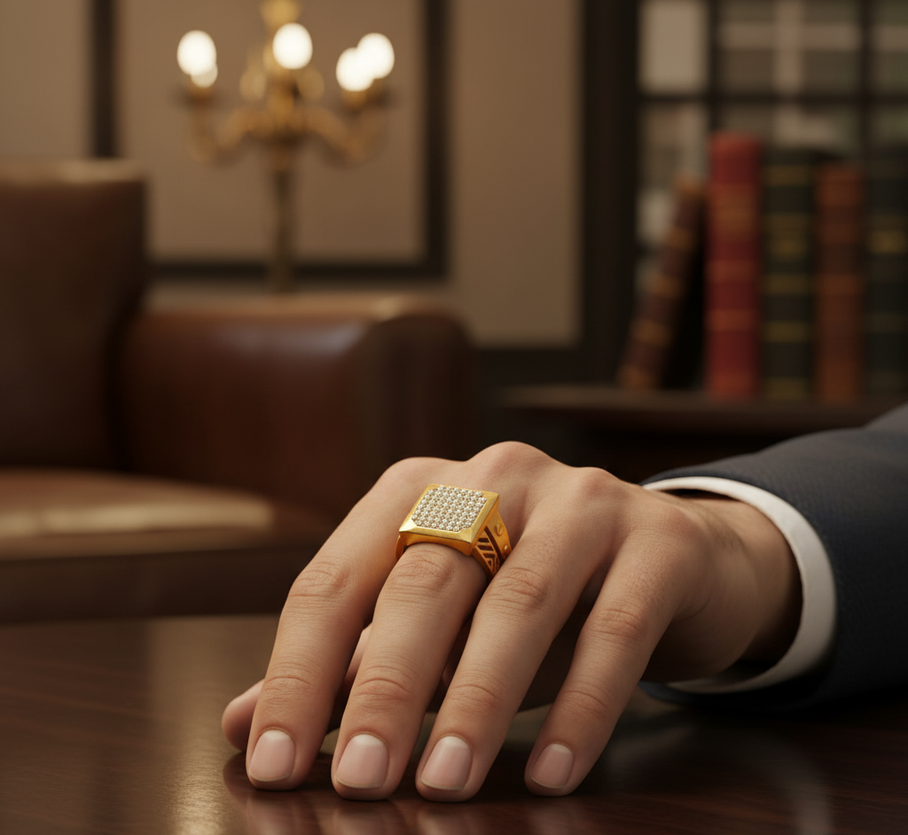 1 Gram Gold Plated Glamorous Design Ring-74