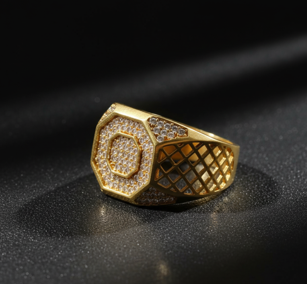 1 Gram Gold Plated Glamorous Design Ring-80