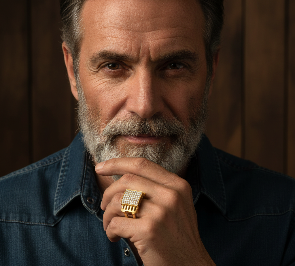 1 Gram Gold Plated Glamorous Design Ring-76