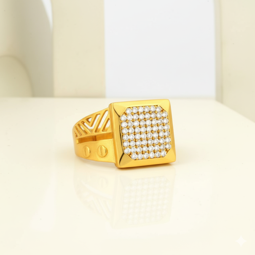1 Gram Gold Plated Glamorous Design Ring-74
