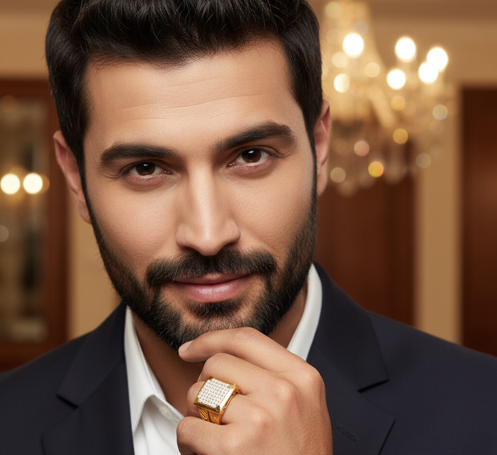 1 Gram Gold Plated Glamorous Design Ring-74