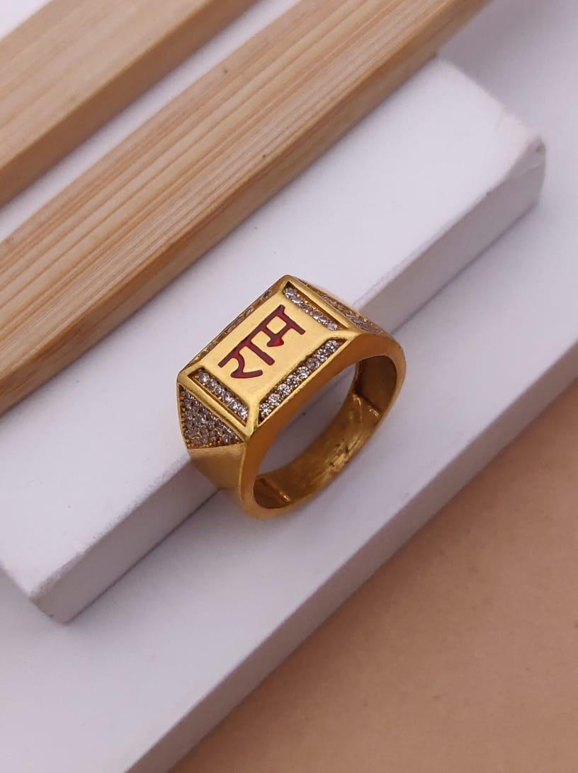 1 Gram Gold Forming RAM Design Superior Quality Ring