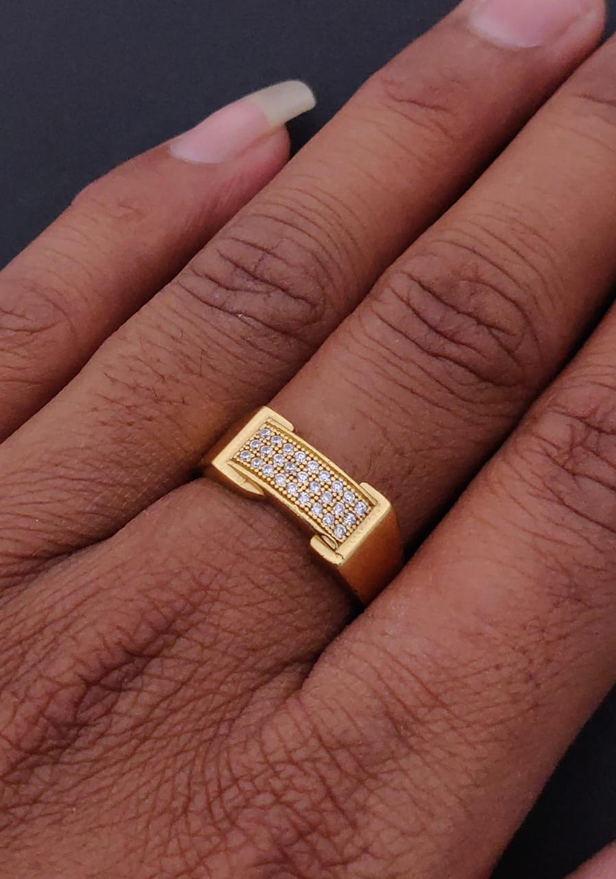 1 Gram Gold Forming Streamlined Design Superior Quality Ring-3