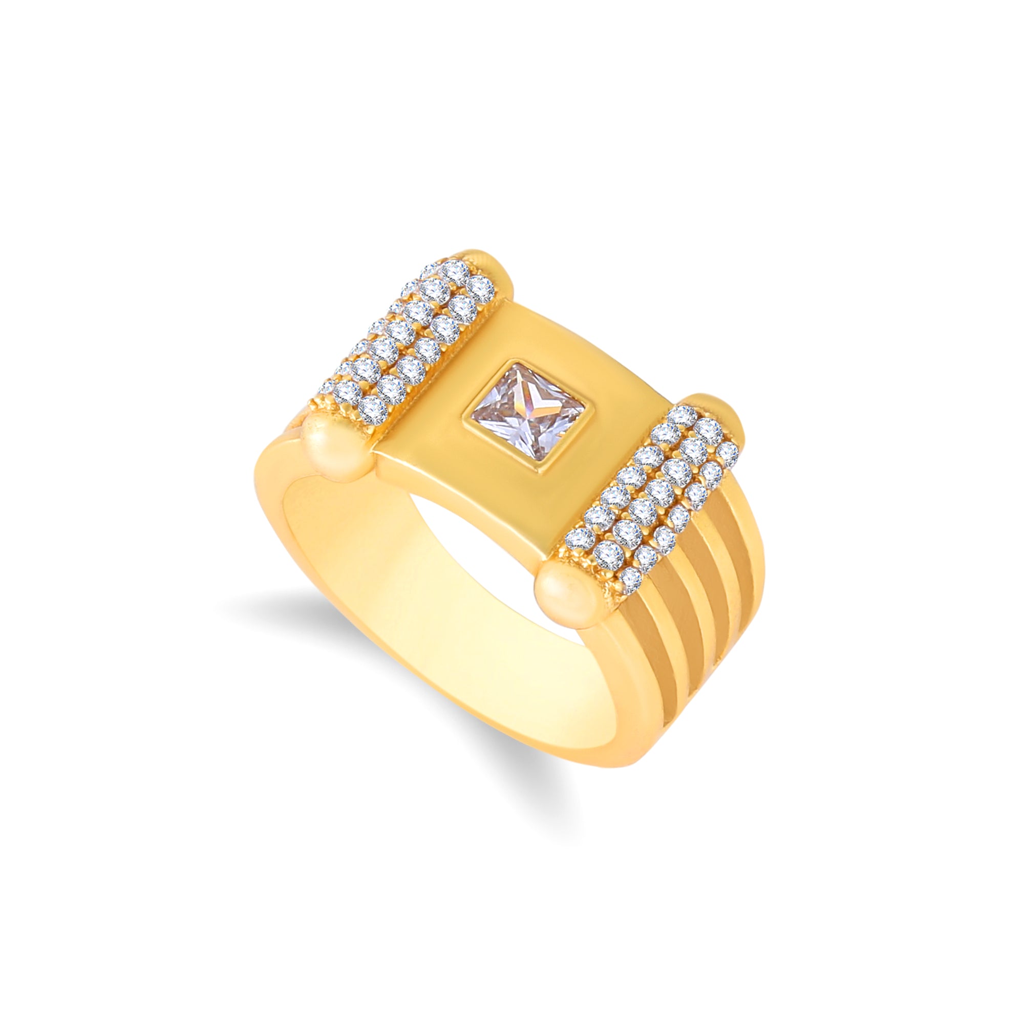 1 Gram Gold Forming Streamlined Design Superior Quality Ring-57