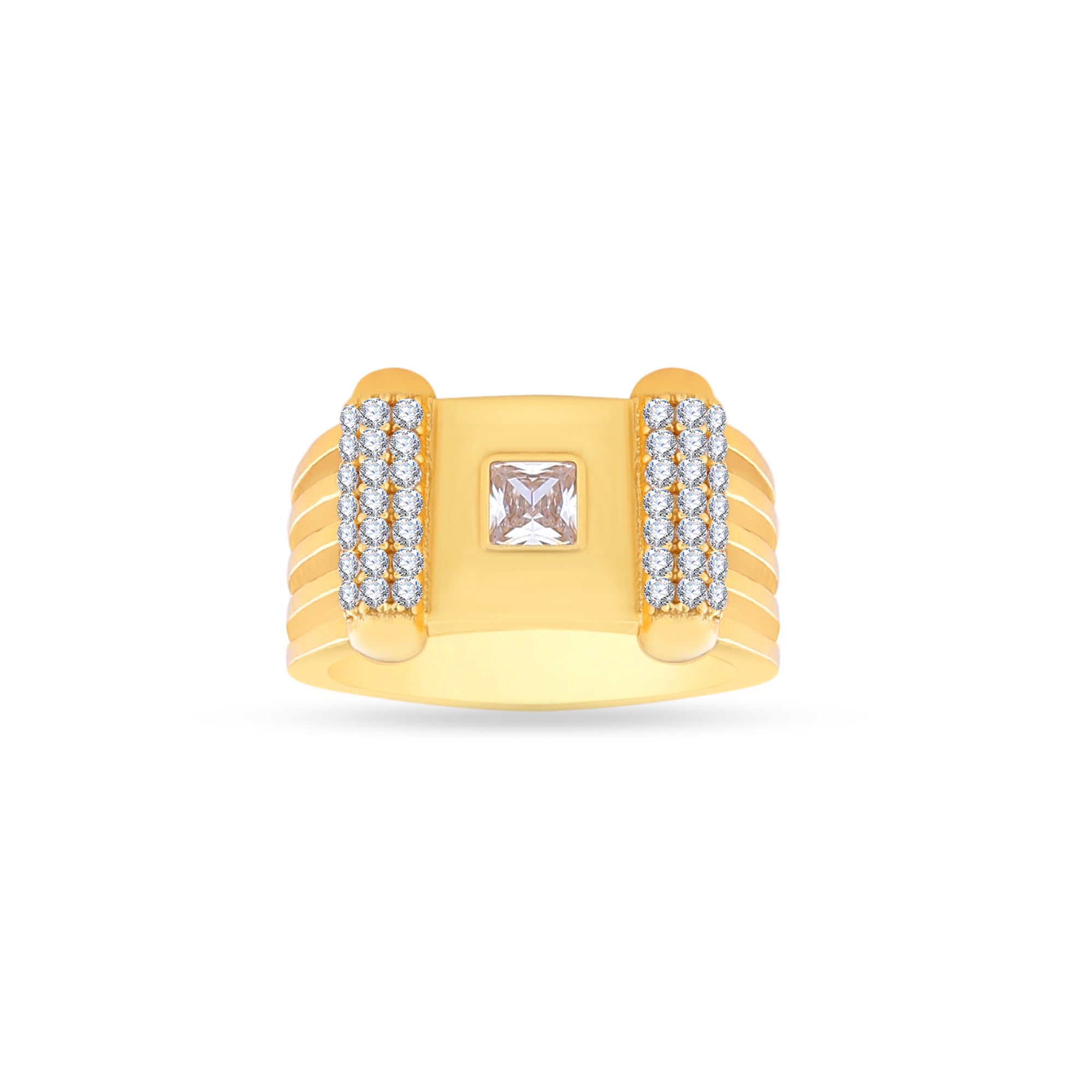 1 Gram Gold Forming Streamlined Design Superior Quality Ring-57