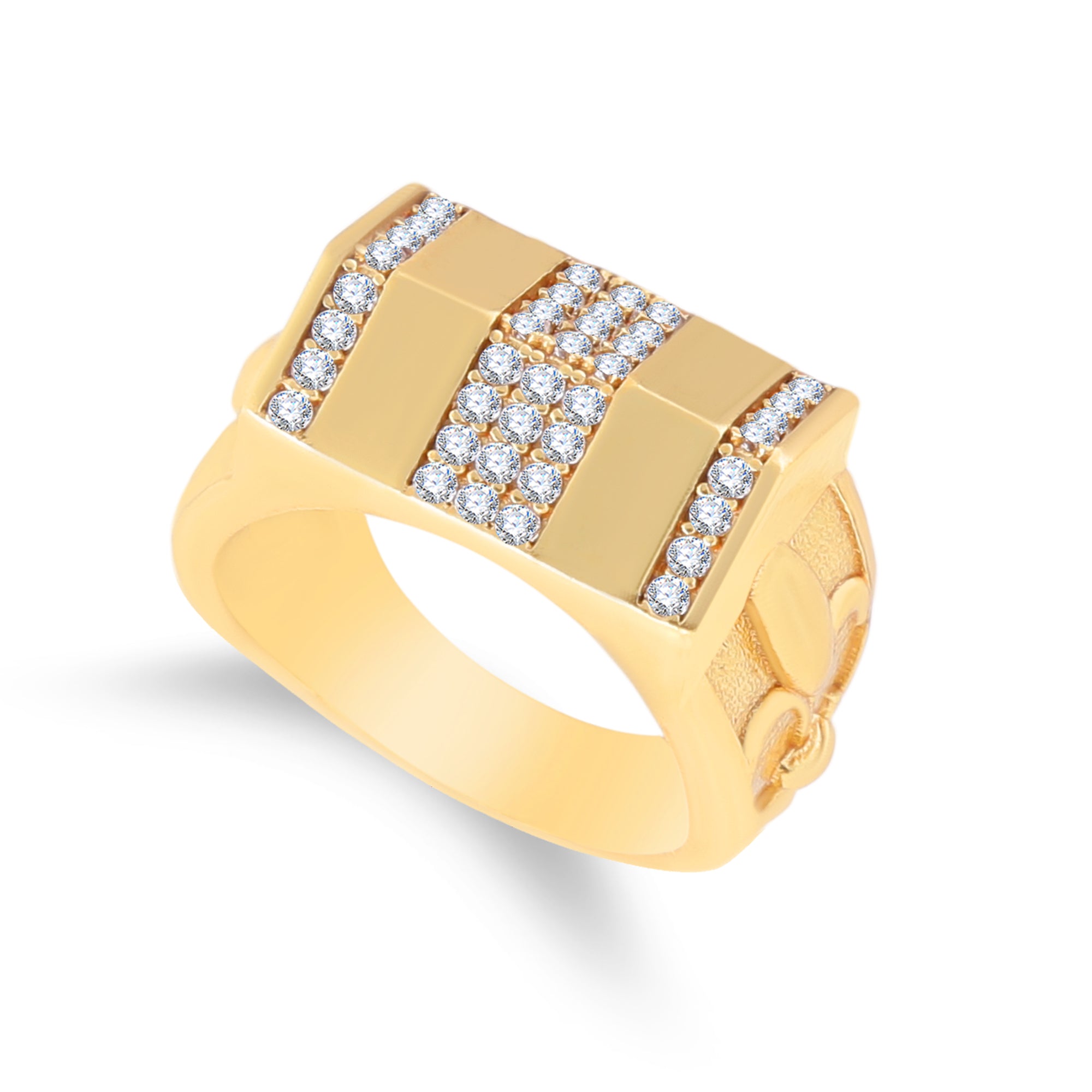 1 Gram Gold Forming Streamlined Design Superior Quality Ring-62